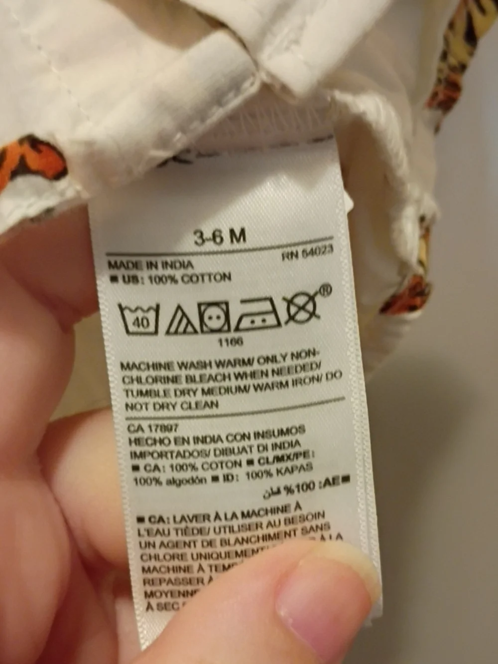 Old Navy White Short-Sleeve Button-Down with Tiger Print Size 3-6Months